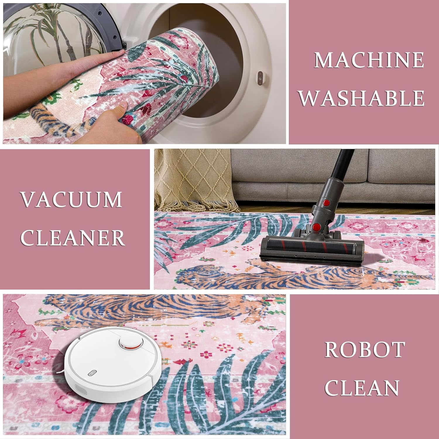 5x7 FT Leopard Rug for Living Room Pink Leopard Vintage Animal Rug Aesthetic Pink Rugs for Girls Room Nursery Bedroom Home Office Dorm Thin Bright Blush Pink Carpet (Light Pink, 5X7 FT)