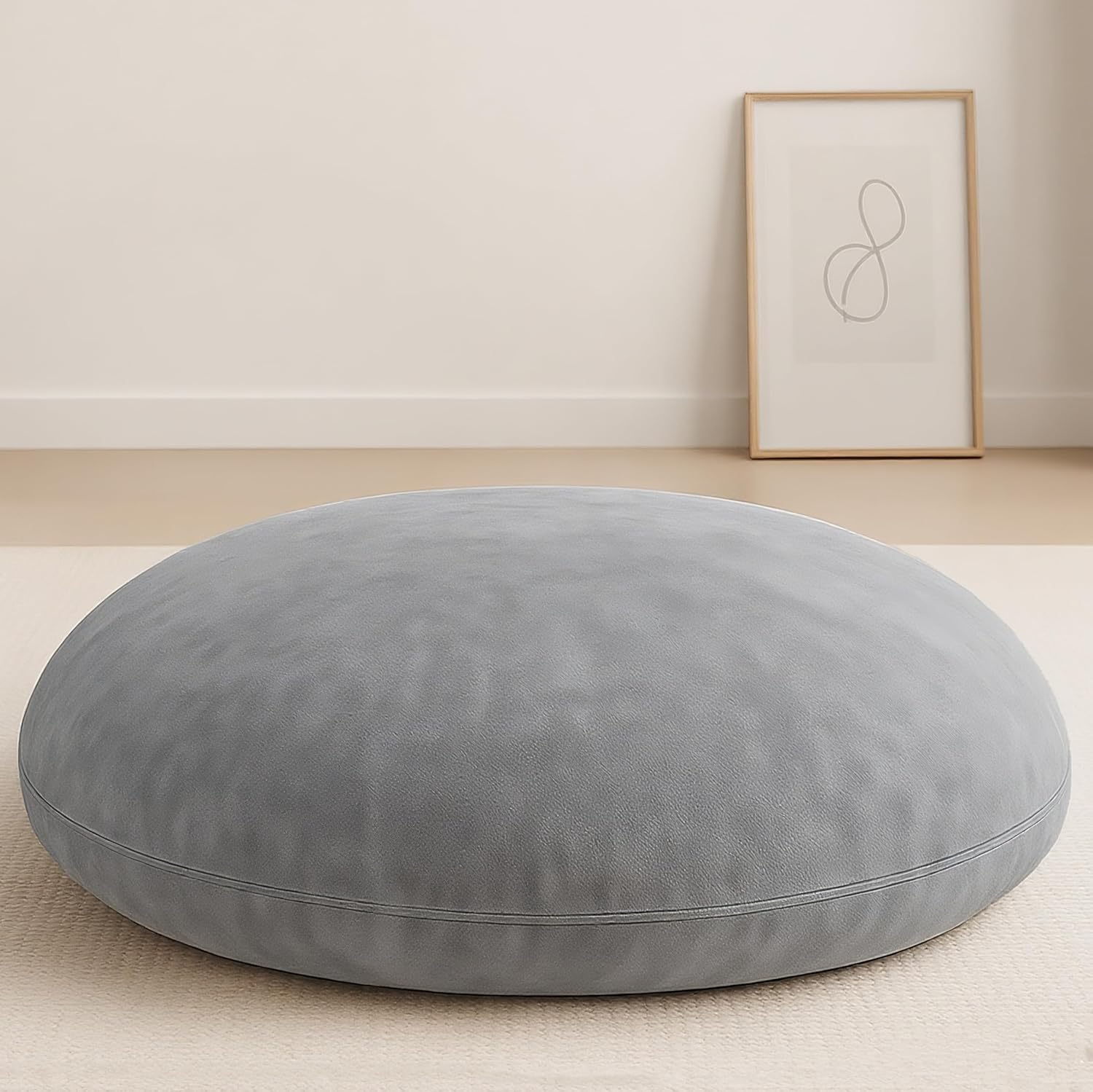 Codi Round Floor Pillow Insert 2 Sets, Large Thick Meditation Cushion, Circular Seating Cushions and Pouf Inserts, 32 Inch, Memory Foam Added, Advanced